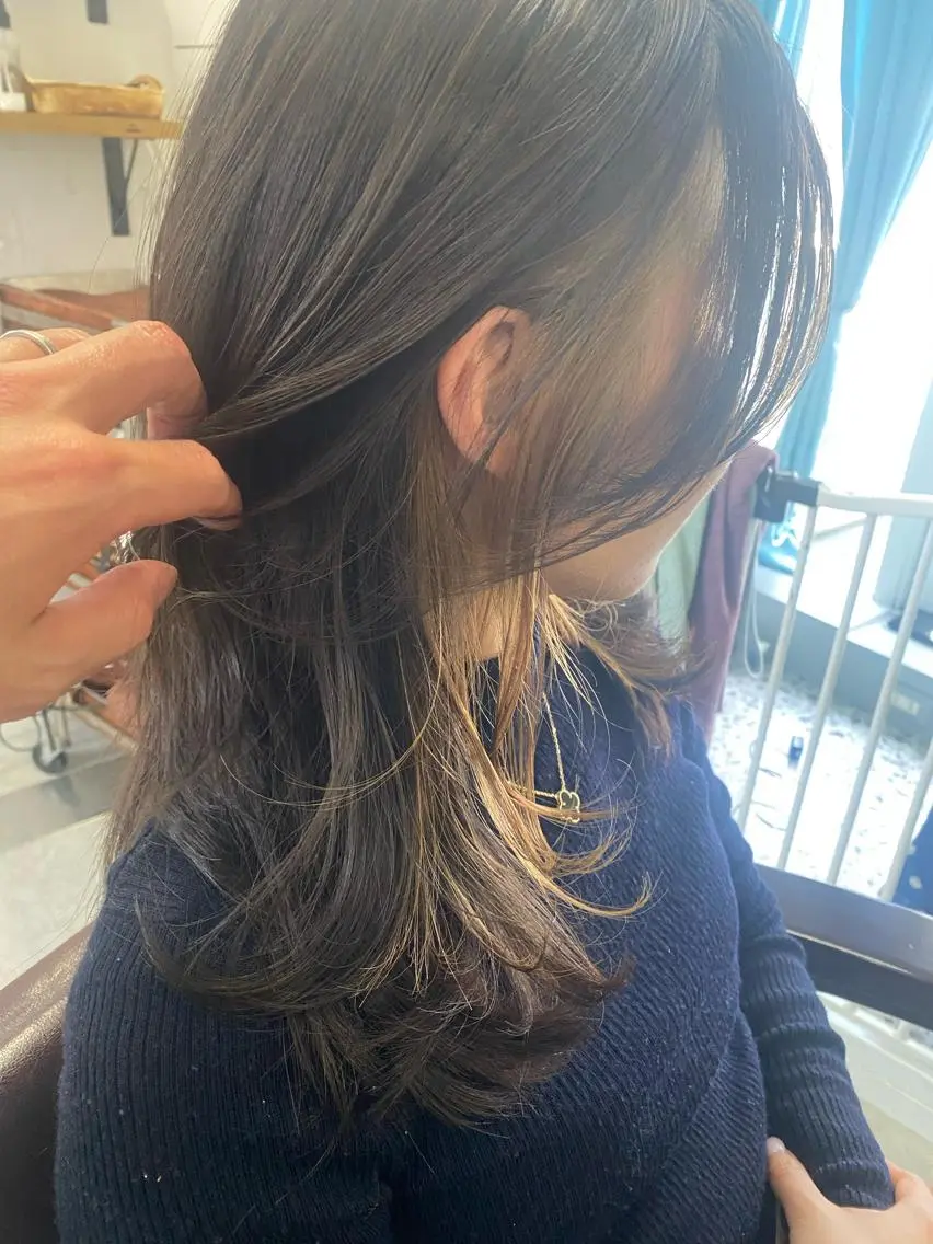 セミロング 西尾 隆介のヘアスタイル