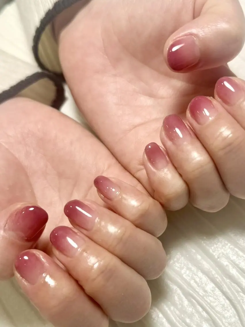 ネイル ハンドネイル BURGUNDY hirokoのネイルデザイン