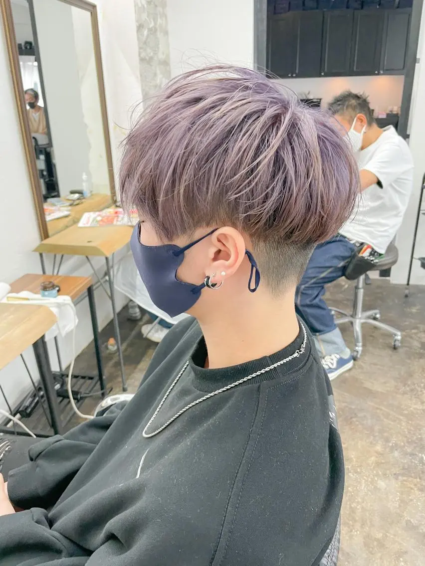ショート カラー メンズ メンズパーマ メンズ特化ryoのヘアスタイル
