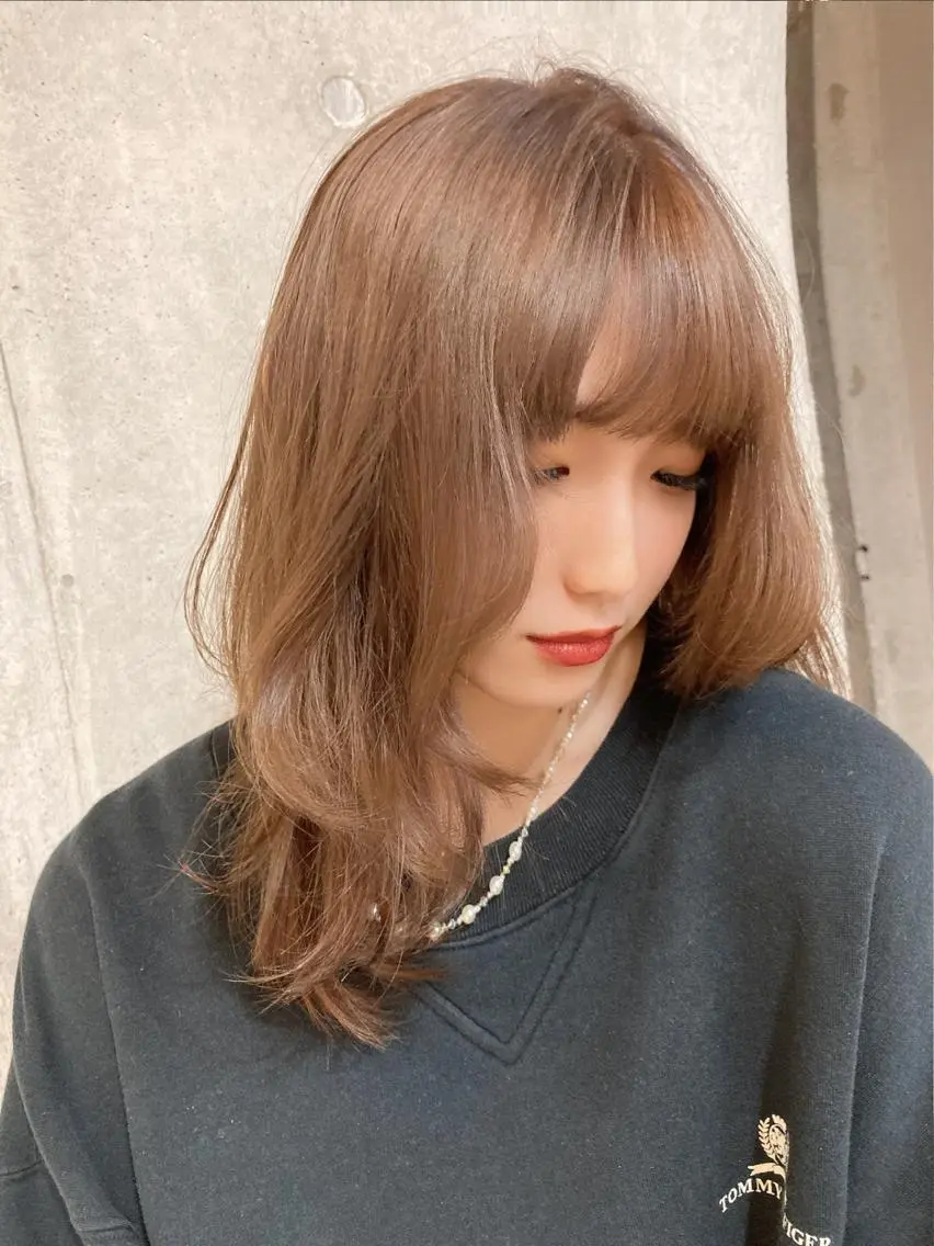 ミディアム カラー ヘアカラー 横浜美容室/暖色系 michika🌹のヘアスタイル