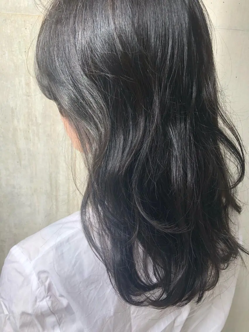 セミロング 切りっぱなしボブ セミロングパーマ アッシュ ボブ 外国人風カラー ショート職人 美容師【KENTA】のヘアスタイル