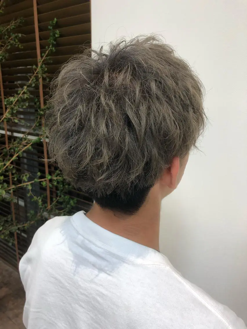 ショート カラー パーマ ヘアアレンジ メンズ ❣️倉敷❣️美髪 カラー能登一成のヘアスタイル