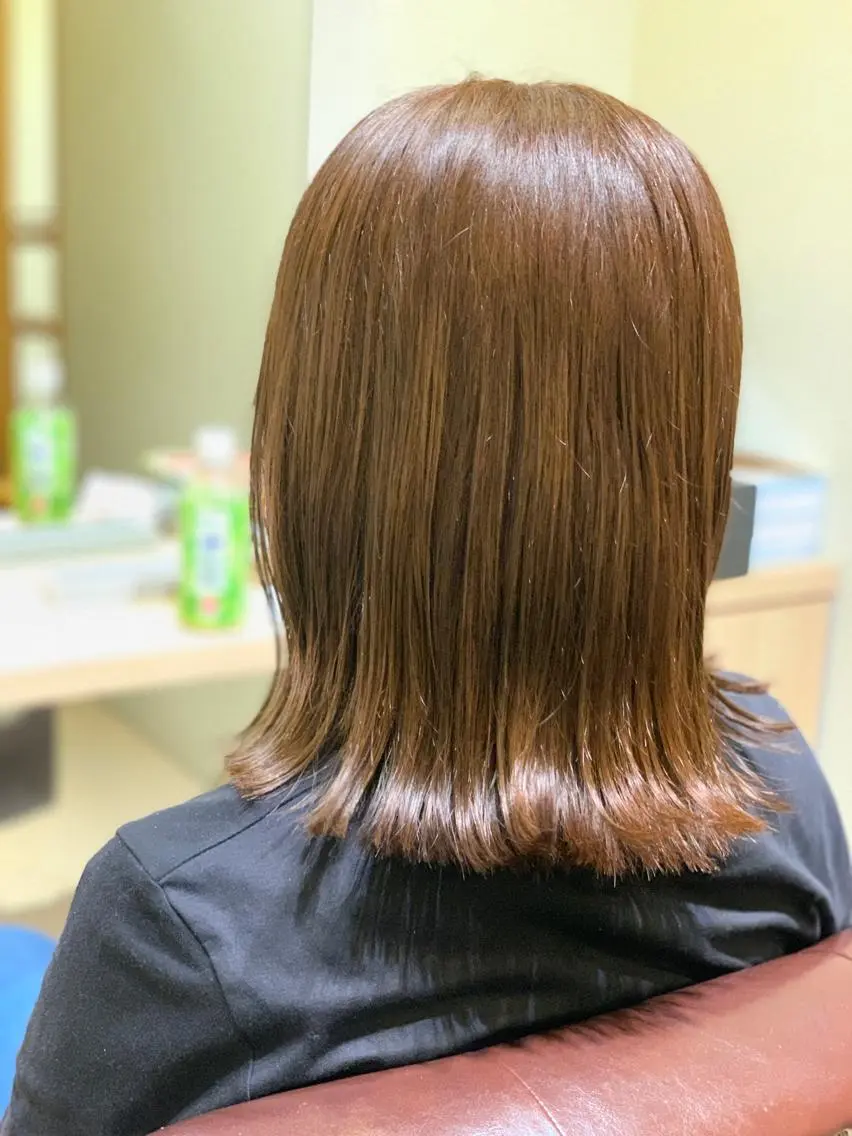セミロング カラー 北川 拓也のヘアスタイル