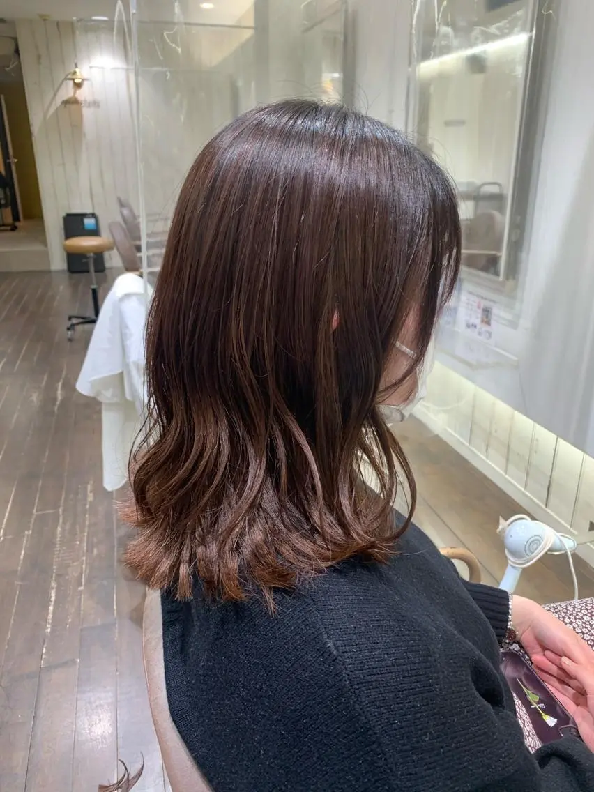 ミディアム デジタルパーマ🫧 韓国風ヘア🫧サクラのヘアスタイル