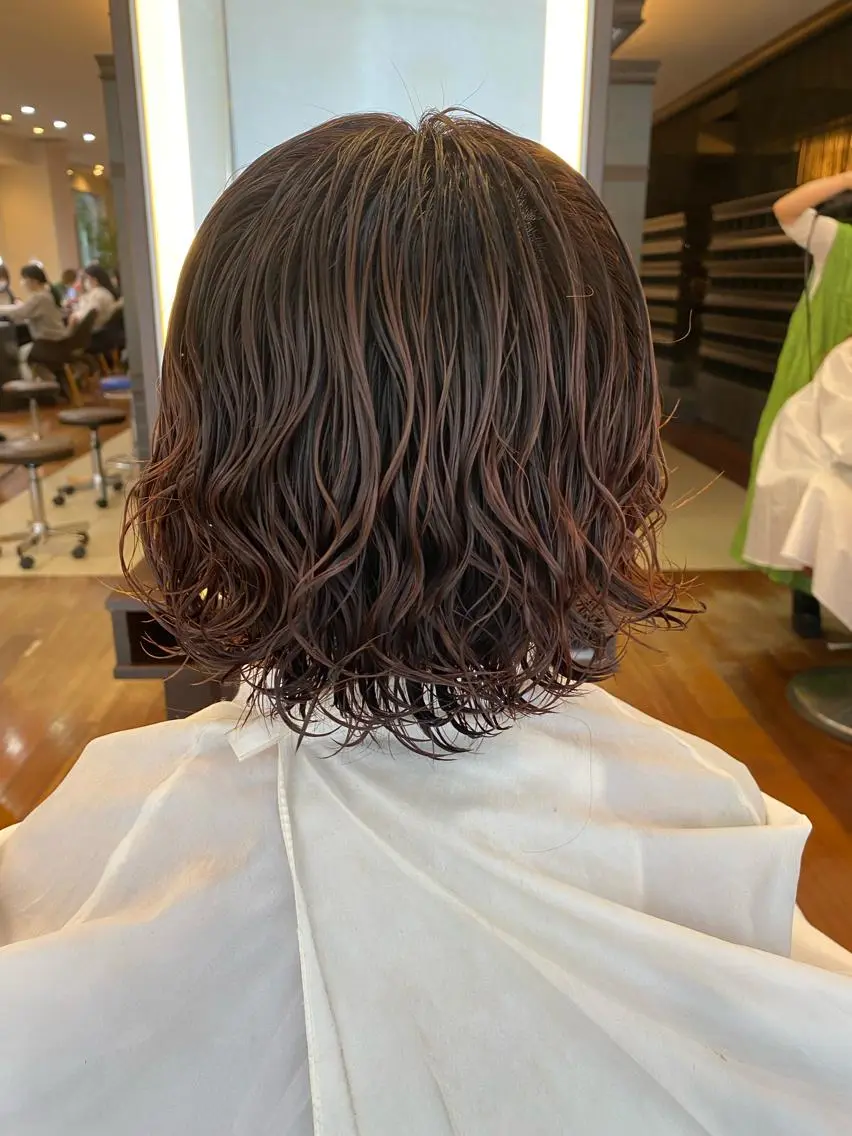 ミディアム パーマ ヘアアレンジ 韓国好き🇰🇷 美容師MIKUのヘアスタイル