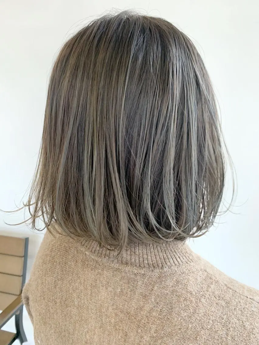 ミディアム ハイライト ヘアカラー フリーランス 美容師 cayocoのヘアスタイル