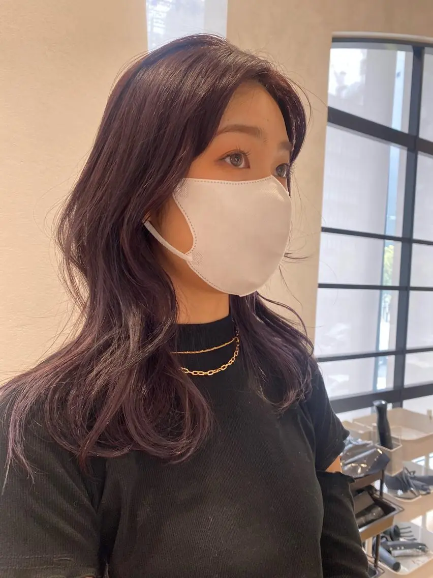 ロング カラー レイヤーカット 増井 彩乃のヘアスタイル