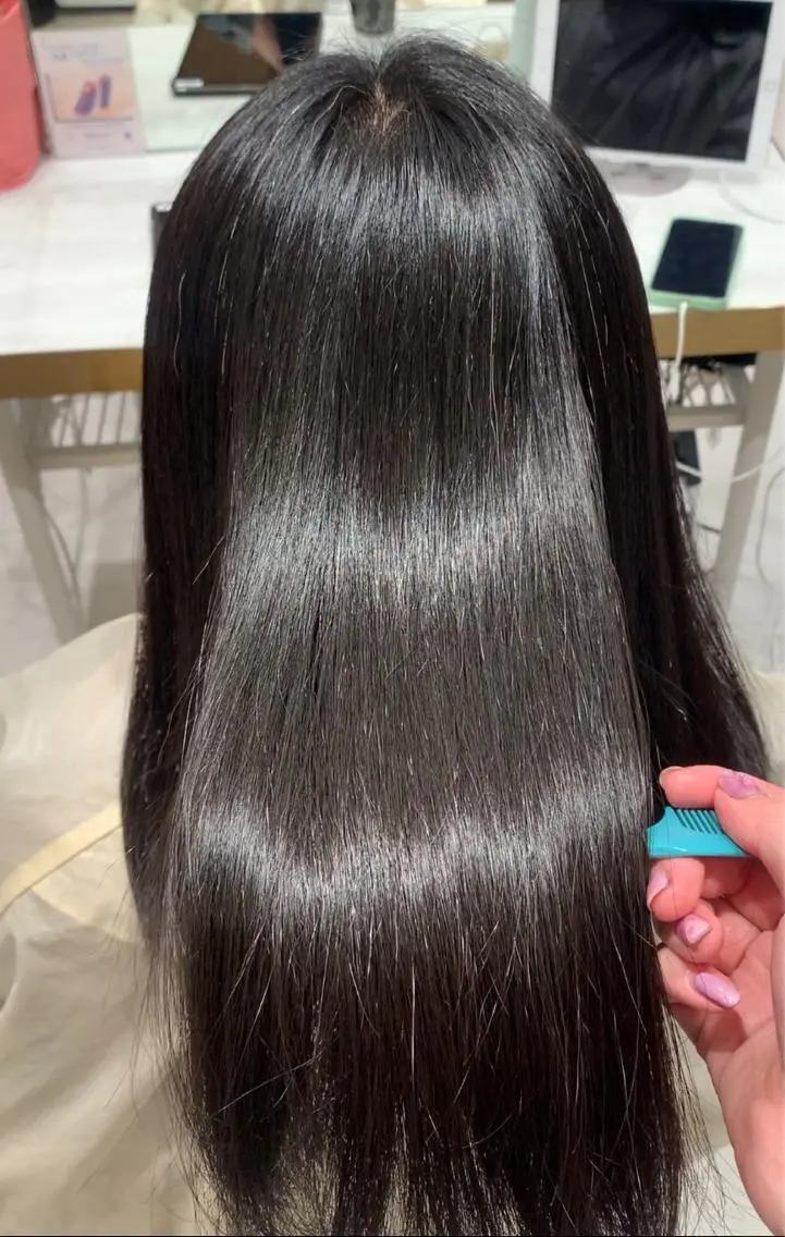 ミディアム 縮毛矯正 トリートメント 内田 志乃のヘアスタイル