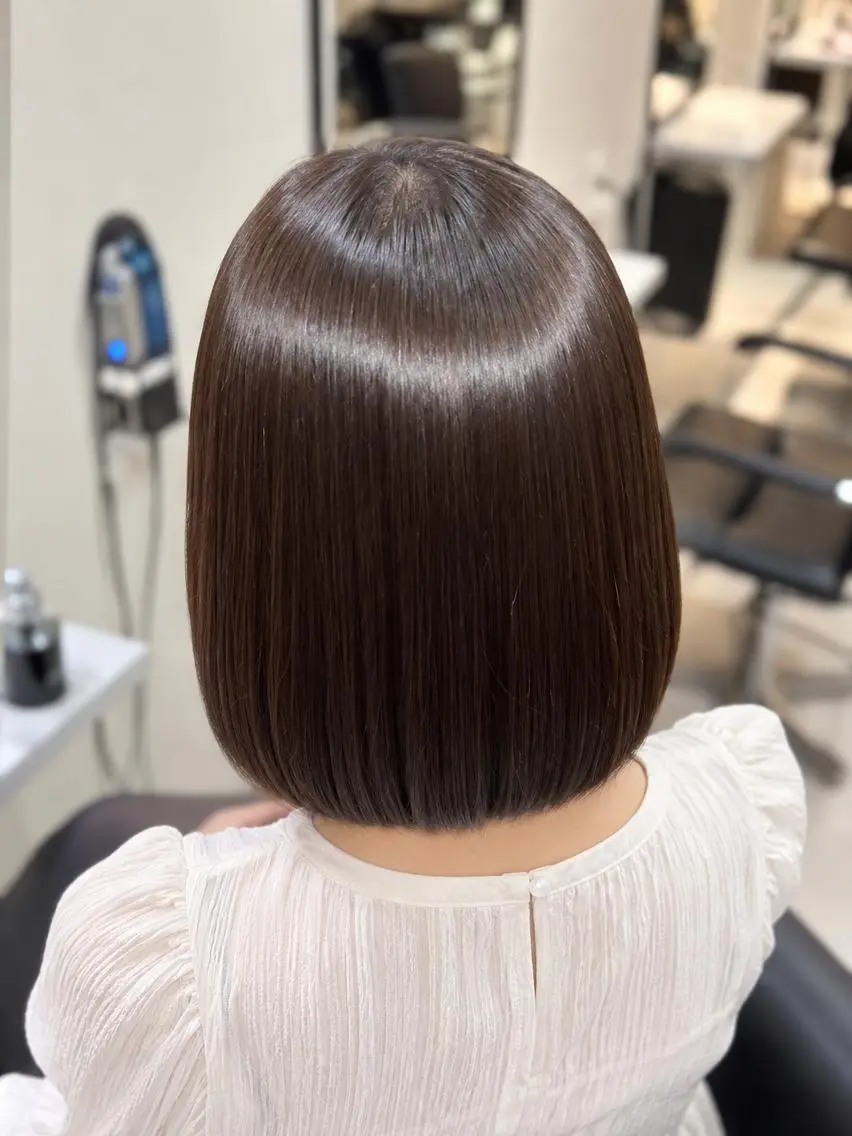 カラー パーマ セミロング 艶カラー/うねり/癖 毛/髪質改善💎井口のヘアスタイル