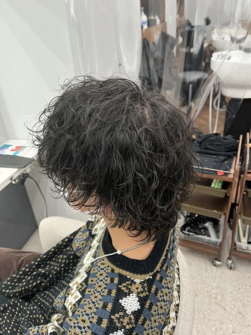ショート 京都河原町 メンズパーマ助川龍哉のヘアスタイル