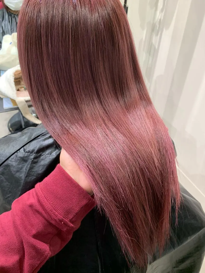ミディアム カラー 渋谷🤍ブリーチ エクステ🤍アミルのヘアスタイル