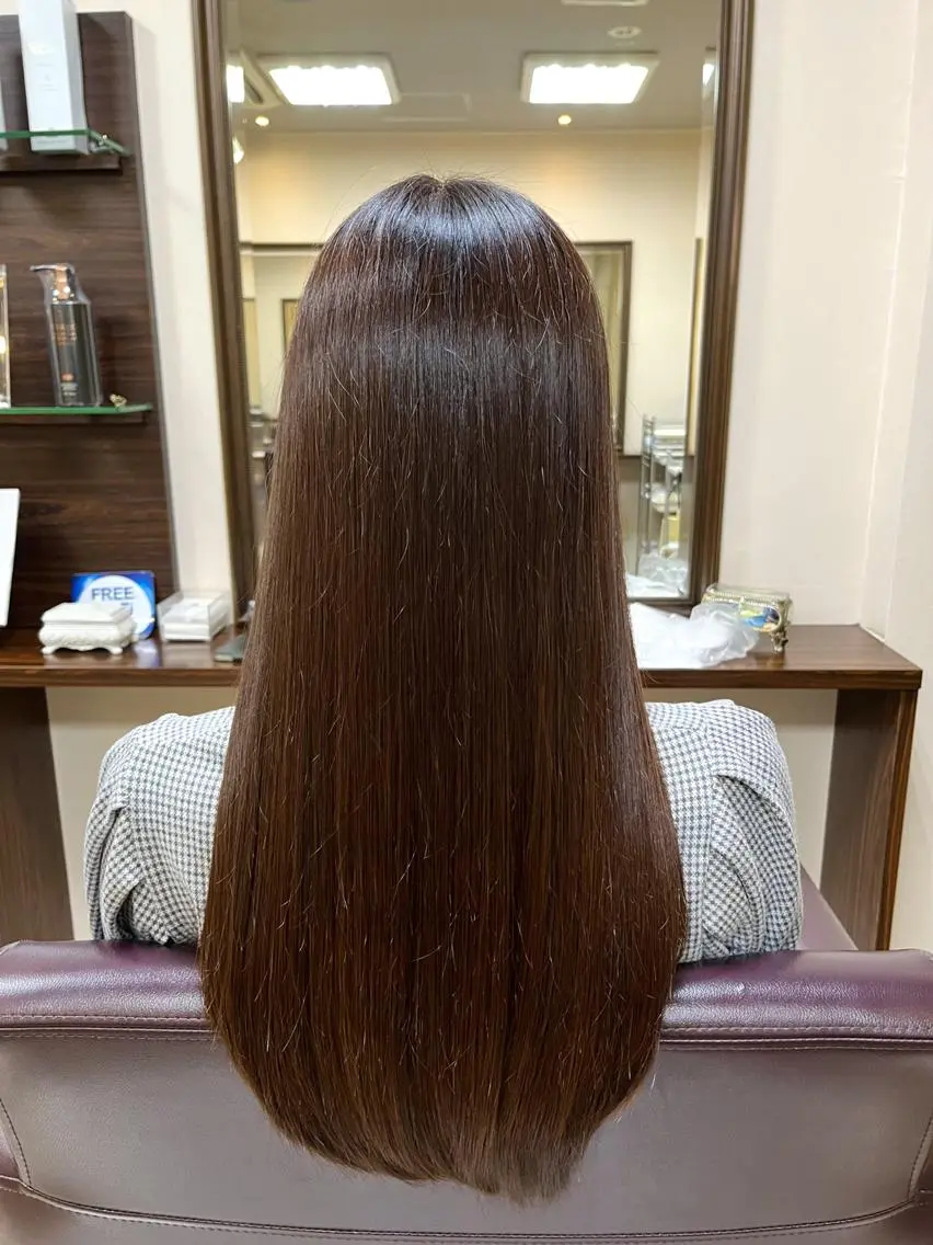 ロング カラー アッシュ ピンクカラー ピンクパープル パープルカラー ヘアカラー トリートメント 澤崎 希望のヘアスタイル