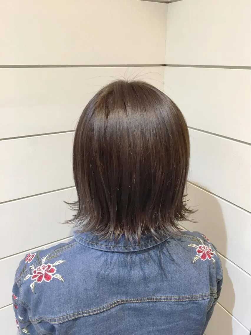 ミディアム カラー アッシュ ラベンダーカラー ラベンダーアッシュ ボブ 🍊新宿南口🍊 ERINAのヘアスタイル