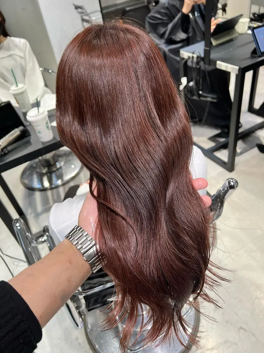 ロング カラー カット ヘアカラー トリートメント 赤みゼロ/透明感 カラー🌿KANTAのヘアスタイル