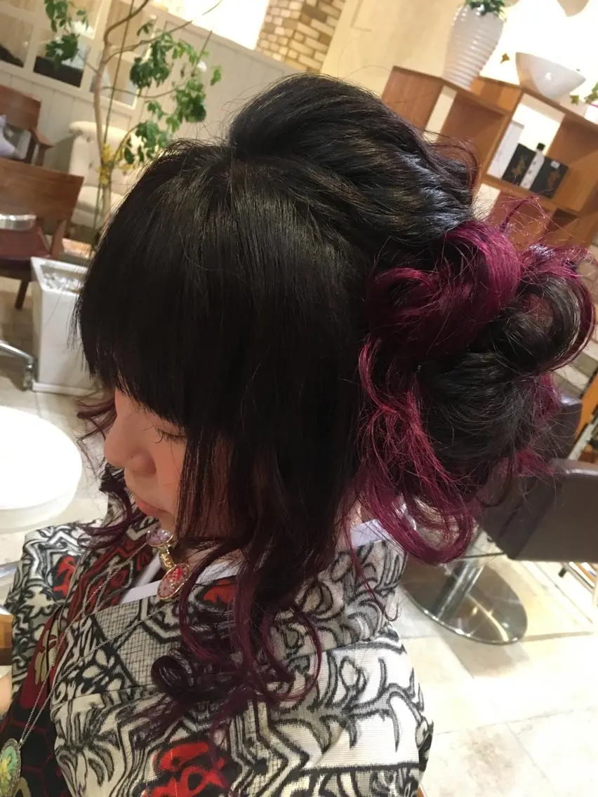 ロング ヘアアレンジ G LUX 清水のマツエク・マツパデザイン