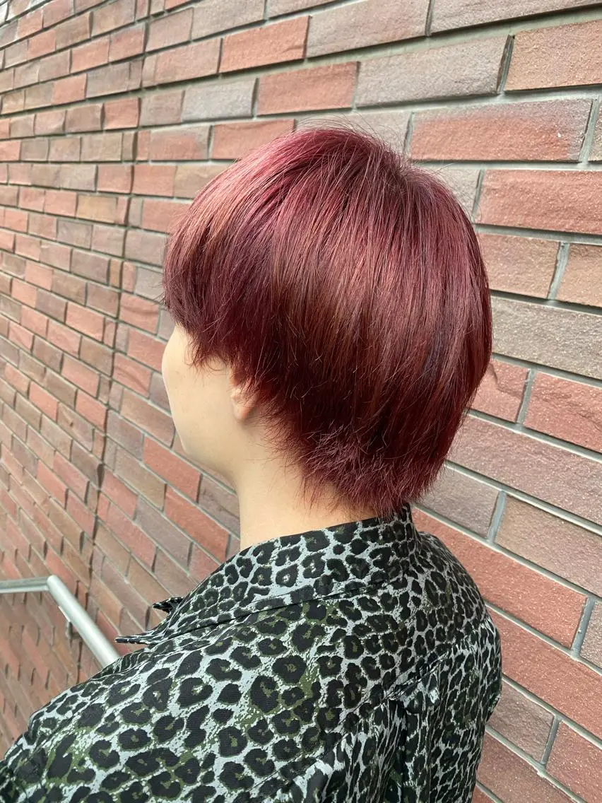 カラー メンズ レッドカラー 🦋店長🦋 ほんさわ みずきのヘアスタイル