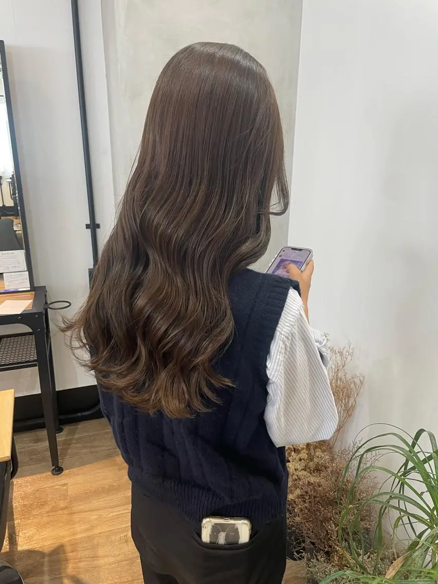 ロング カラー ヘアアレンジ ヘアカラー トリートメント coco♡ 韓国hairのヘアスタイル