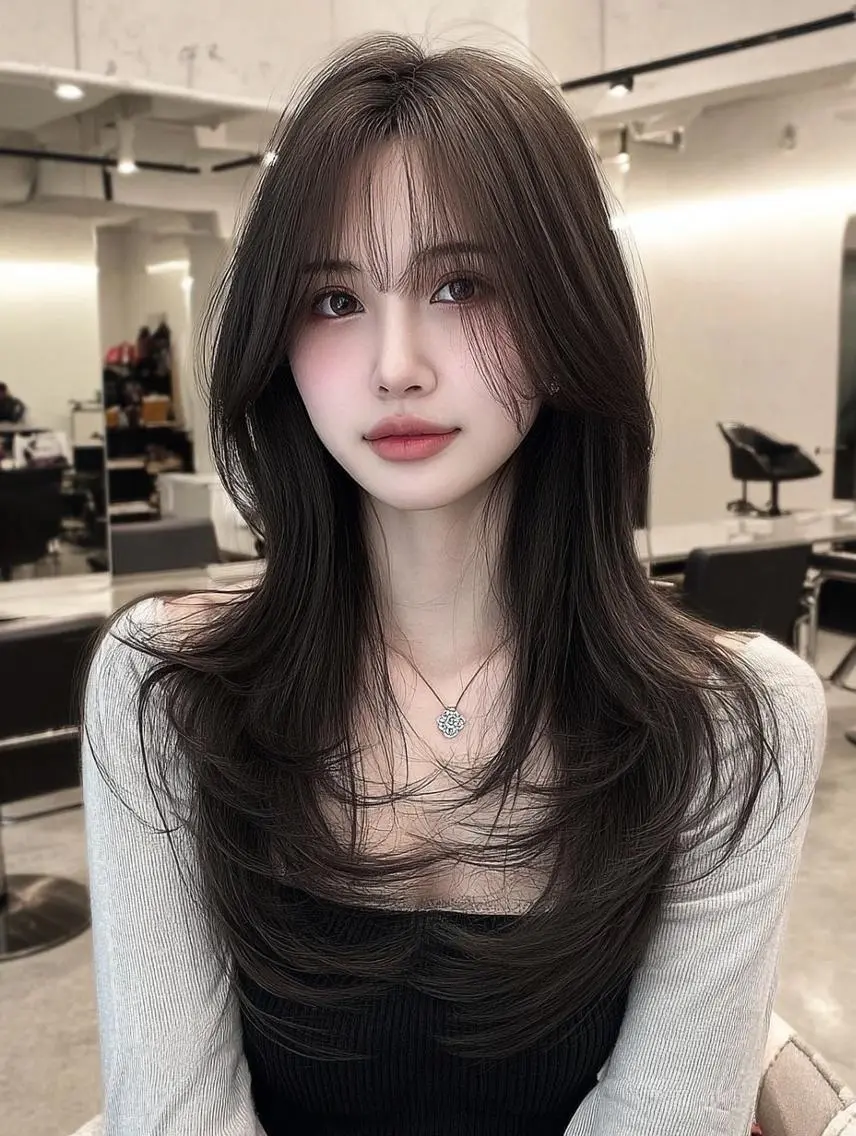 ロング カラー ブリーチ ダブルカラー 髪質改善 縮毛矯正 トリートメント カット ヘアカラー レイヤーカット✨ 福井雄登のヘアスタイル