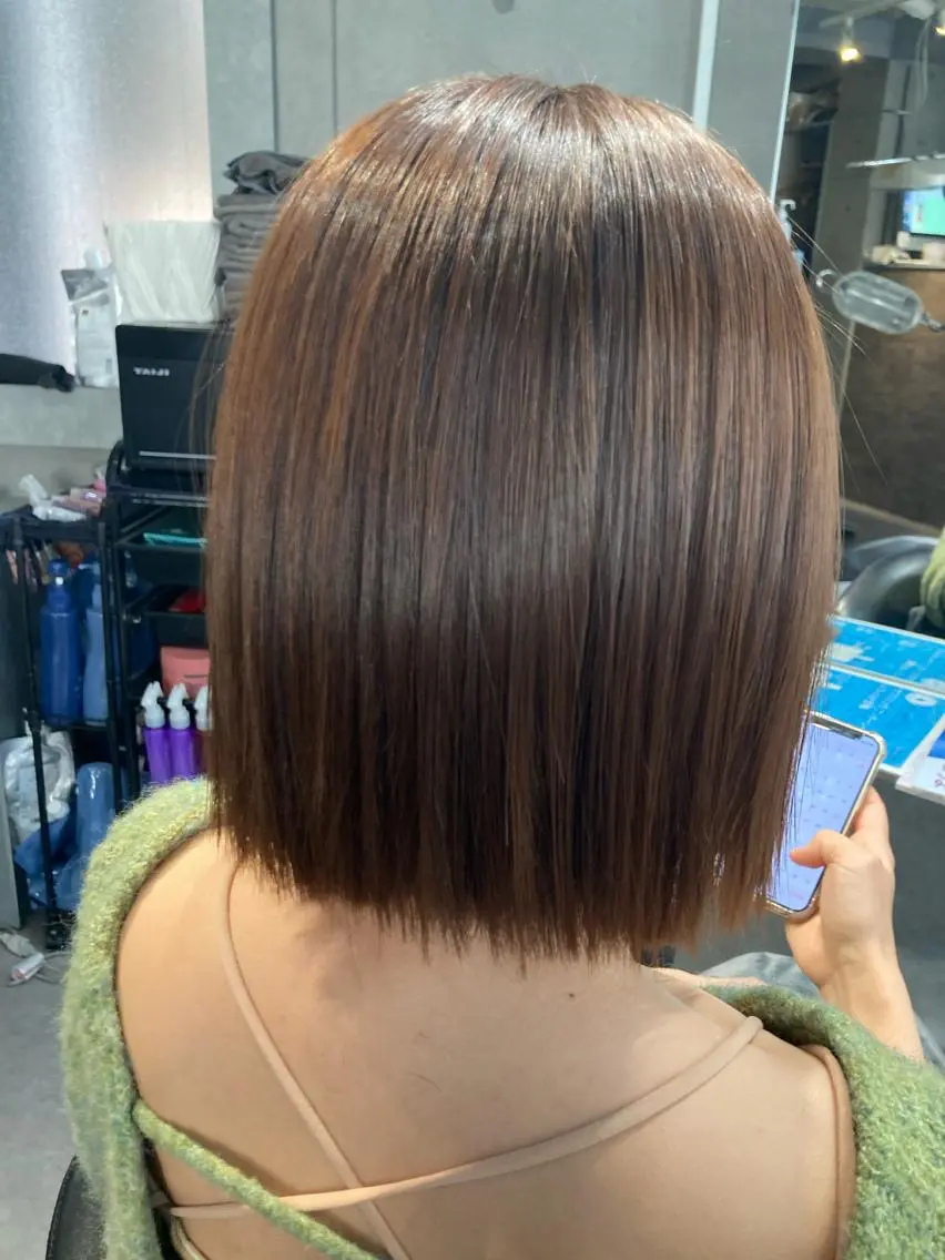 ショート 縮毛矯正 髪質改善☺︎縮毛矯正 ふじい まりんのヘアスタイル