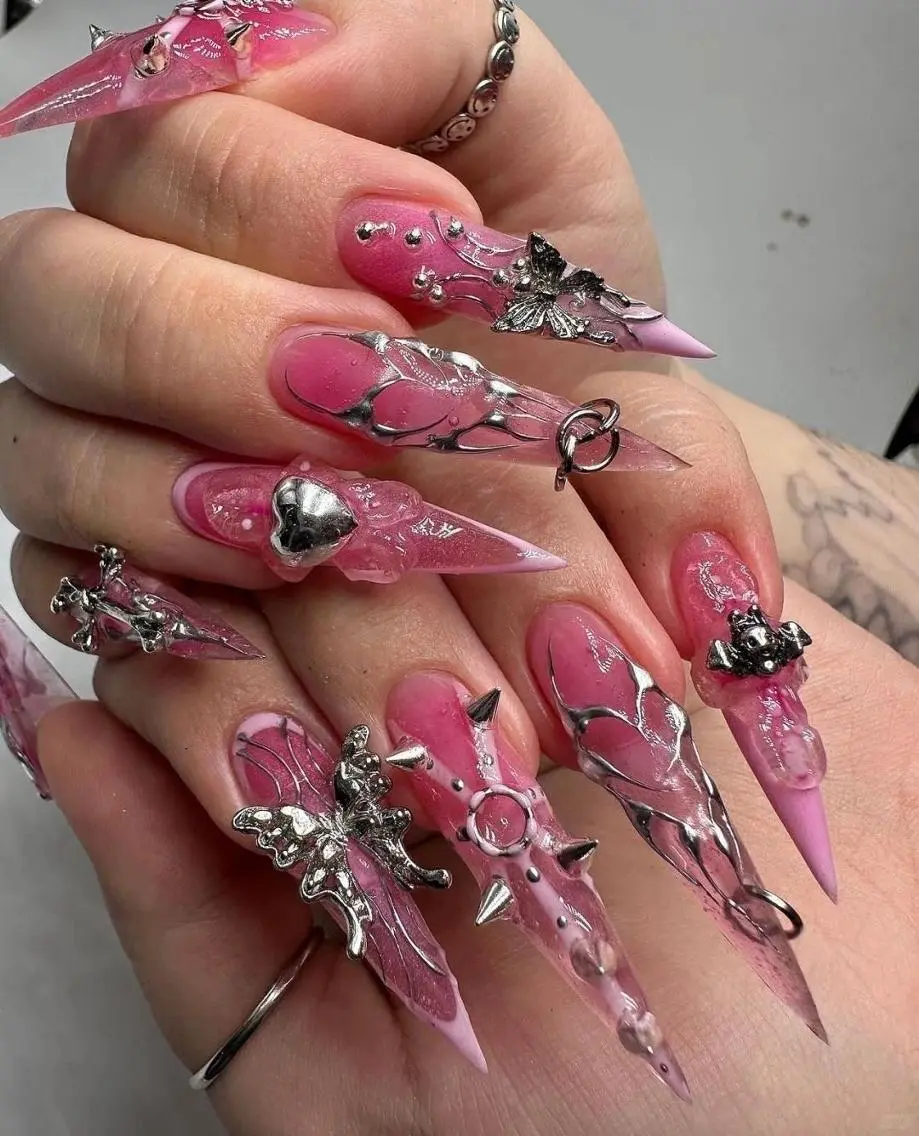 ネイル ジェルネイル キラキラネイル 韓国ネイル 持ち込み ワンホンネイル Nova Nailのネイルデザイン