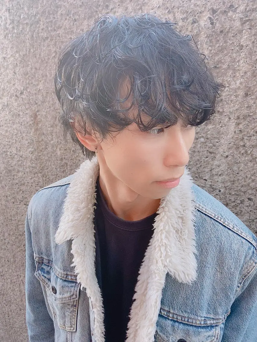ショート カラー パーマ ヘアアレンジ メンズ メンズパーマ カット ヘアカラー ちこ .のヘアスタイル
