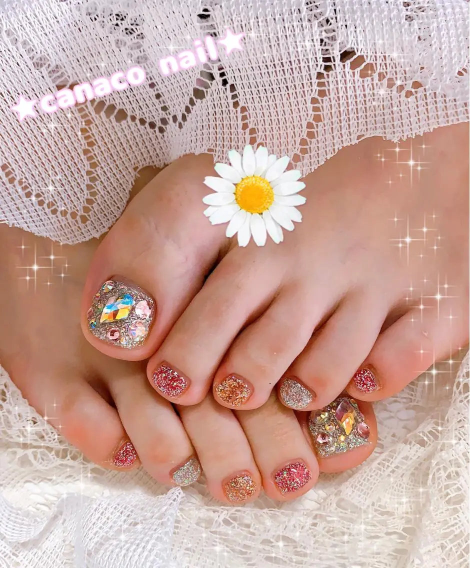 ネイル アートネイル フットネイル ストーンネイル ベテランネイル cnc  nailのネイルデザイン