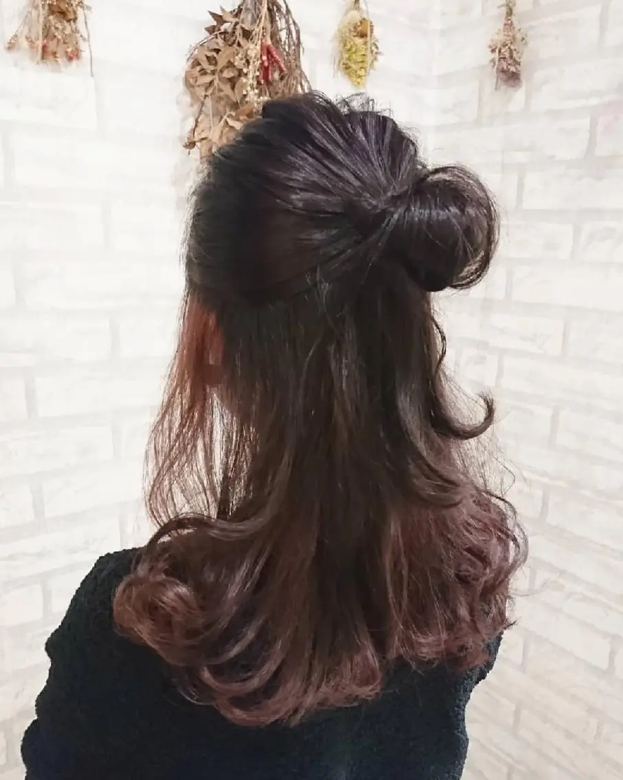カラー セミロング インナーカラー ピンクカラー ＊Cielo＊ 佐藤 幸世のヘアスタイル