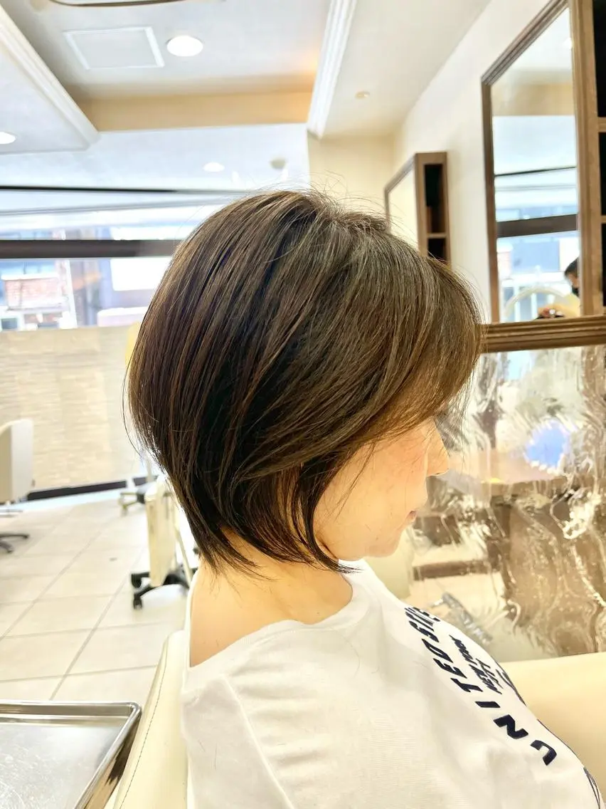 ショート ショートボブ ハンサムショート ボブ くびれヘア ハイライト カット ヘアカラー トリートメント 《大人気髪質改善》 プログレス国分寺店のヘアスタイル