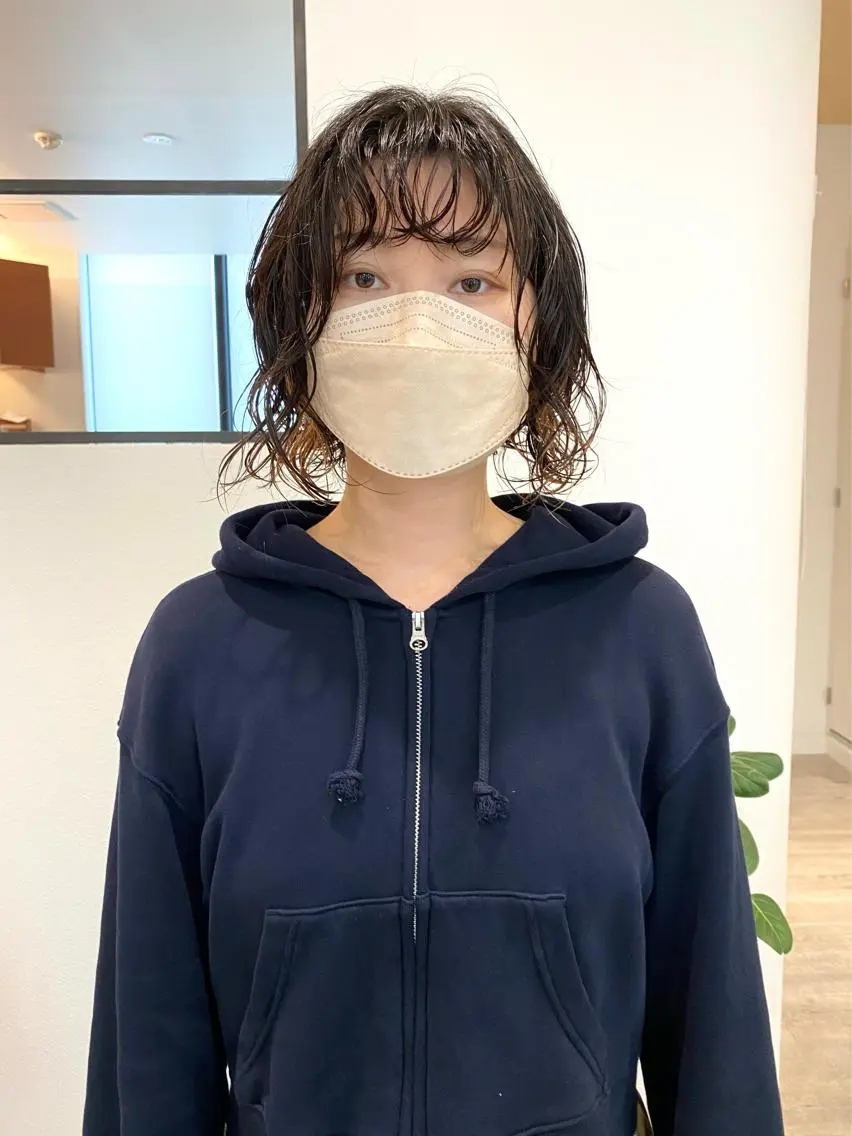 ミディアム パーマ ミディアムパーマ ショート& パーマ　坂本のヘアスタイル