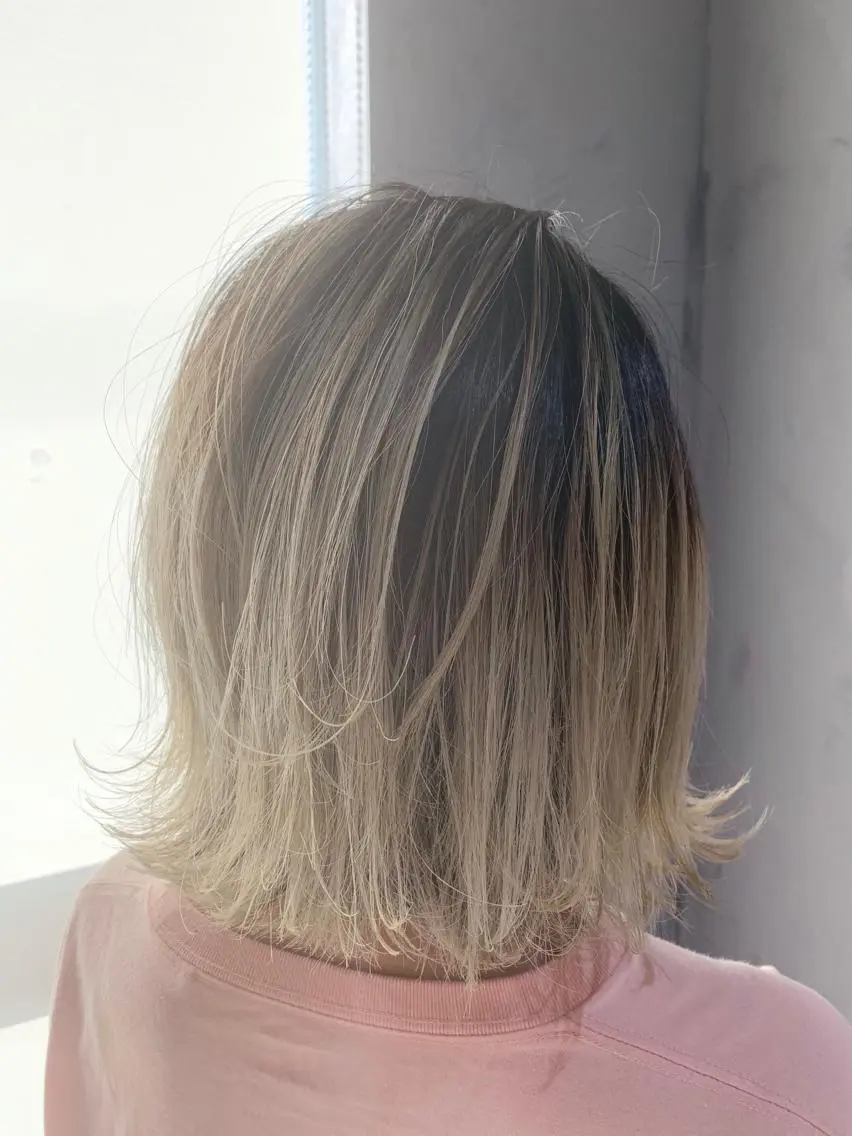 ミディアム カラー バレイヤージュ レイヤーカット ヘアカラー トリートメント レイヤー/髪質改善/ ブリーチ/コタケのヘアスタイル