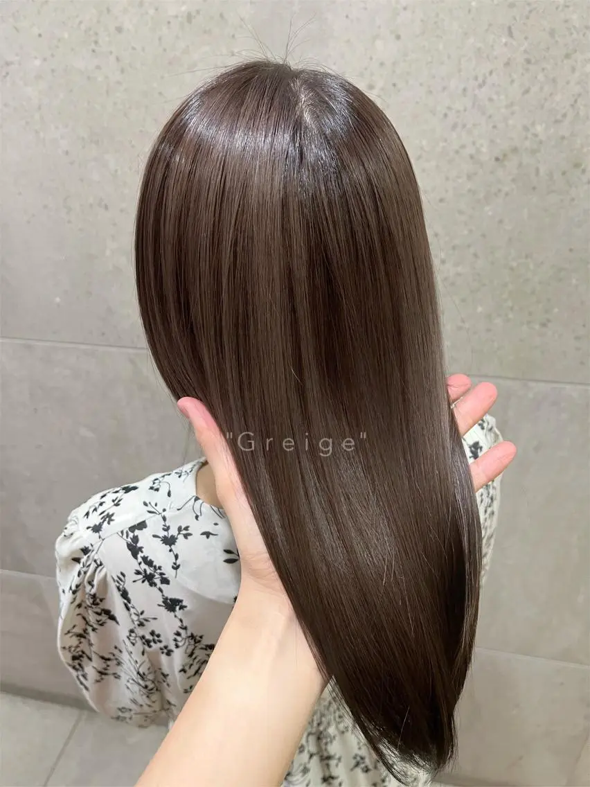 ロング カラー グレージュ カット ヘアカラー トリートメント レイヤーカット／ 髪質改善✨山中優のヘアスタイル