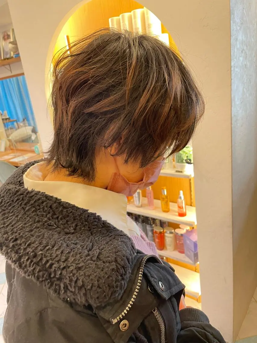 ショート 縮毛矯正 髪質改善 韓国風レイヤー 吉田のヘアスタイル