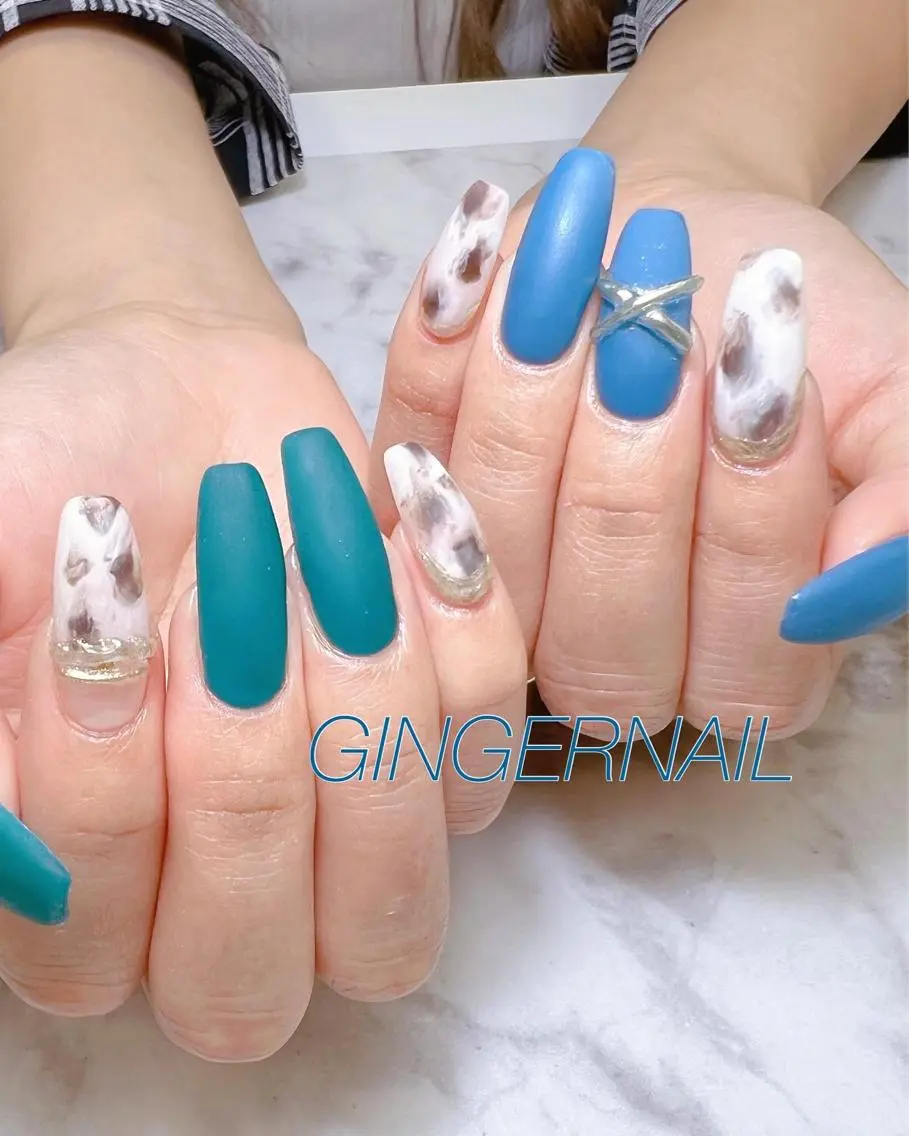 ネイル ロングネイル 代々木 GINGERNAILのネイルデザイン