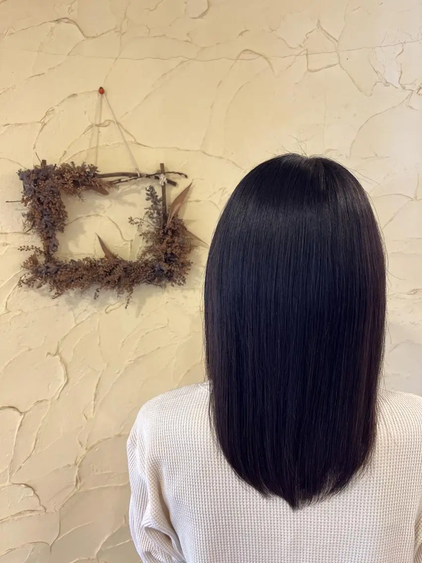 ミディアム 髪質改善 カット トリートメント ヘアセット 柘植 雅大のヘアスタイル