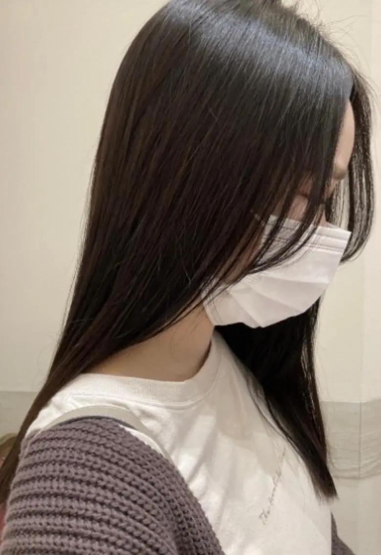 ロング カラー ヘアアレンジ 顔周りカット 佐藤 睦月のヘアスタイル
