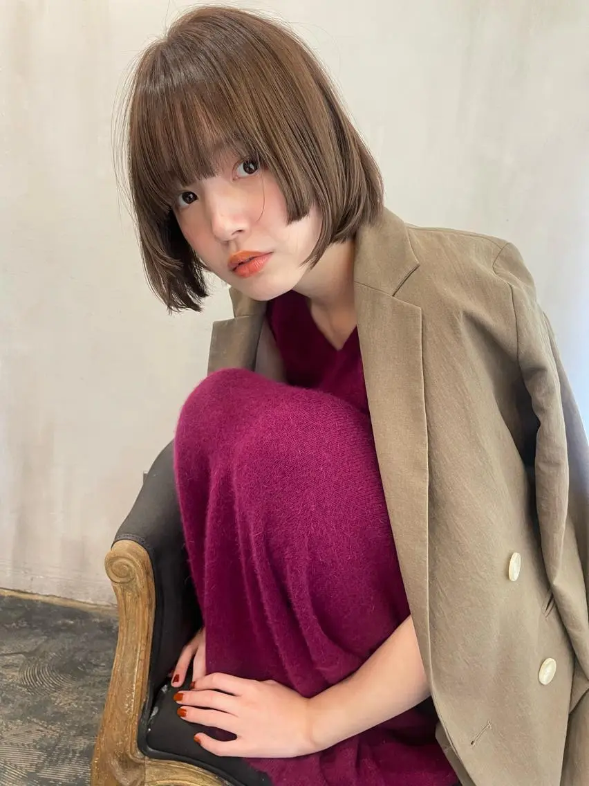 ショート ショートボブ ボブ 外国人風カラー 髪質改善 ショートヘア ショート/ボブ/ 心斎橋/宮脇美奈のヘアスタイル