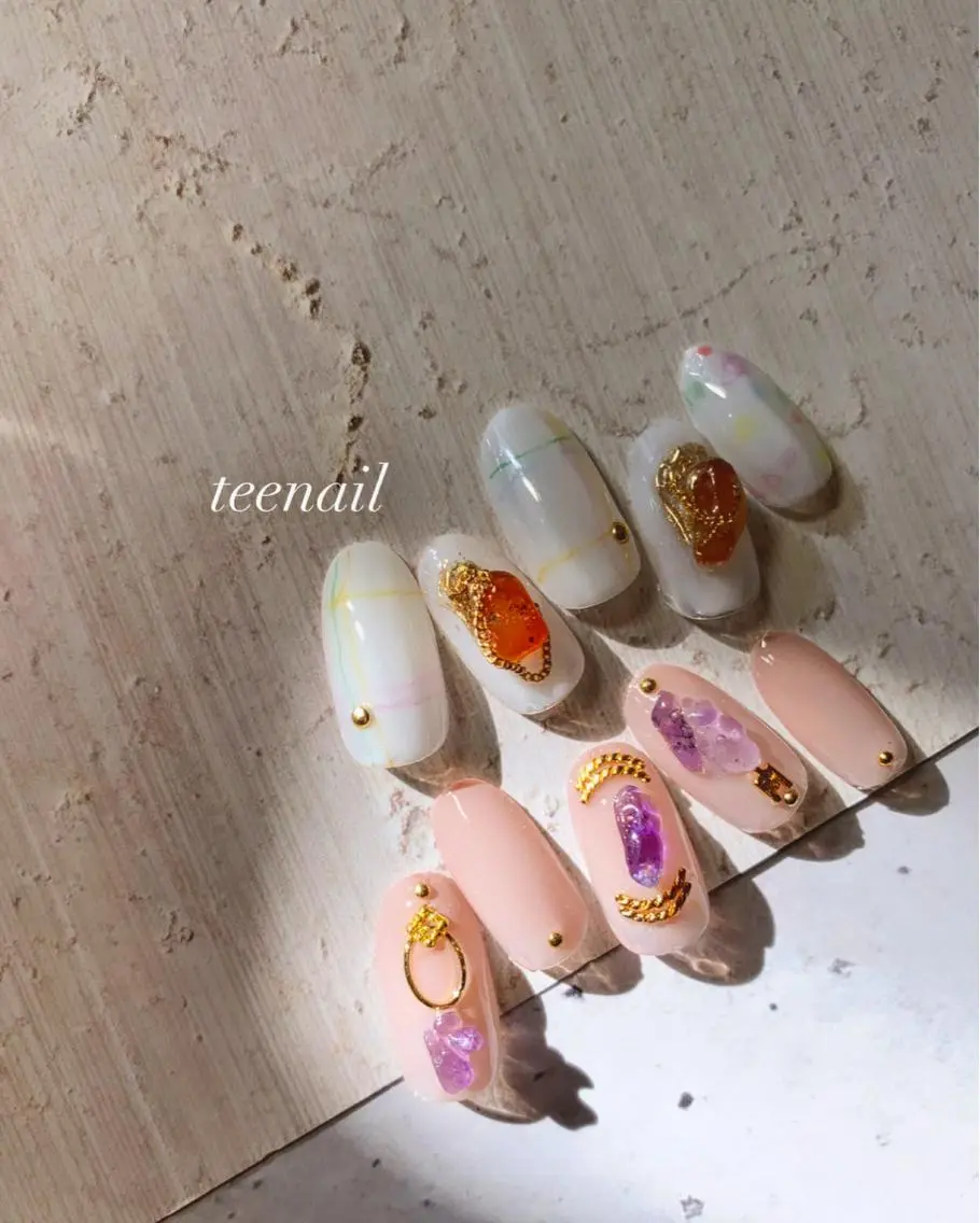 ネイル ニュアンスネイル 春ネイル teenail 21のネイルデザイン