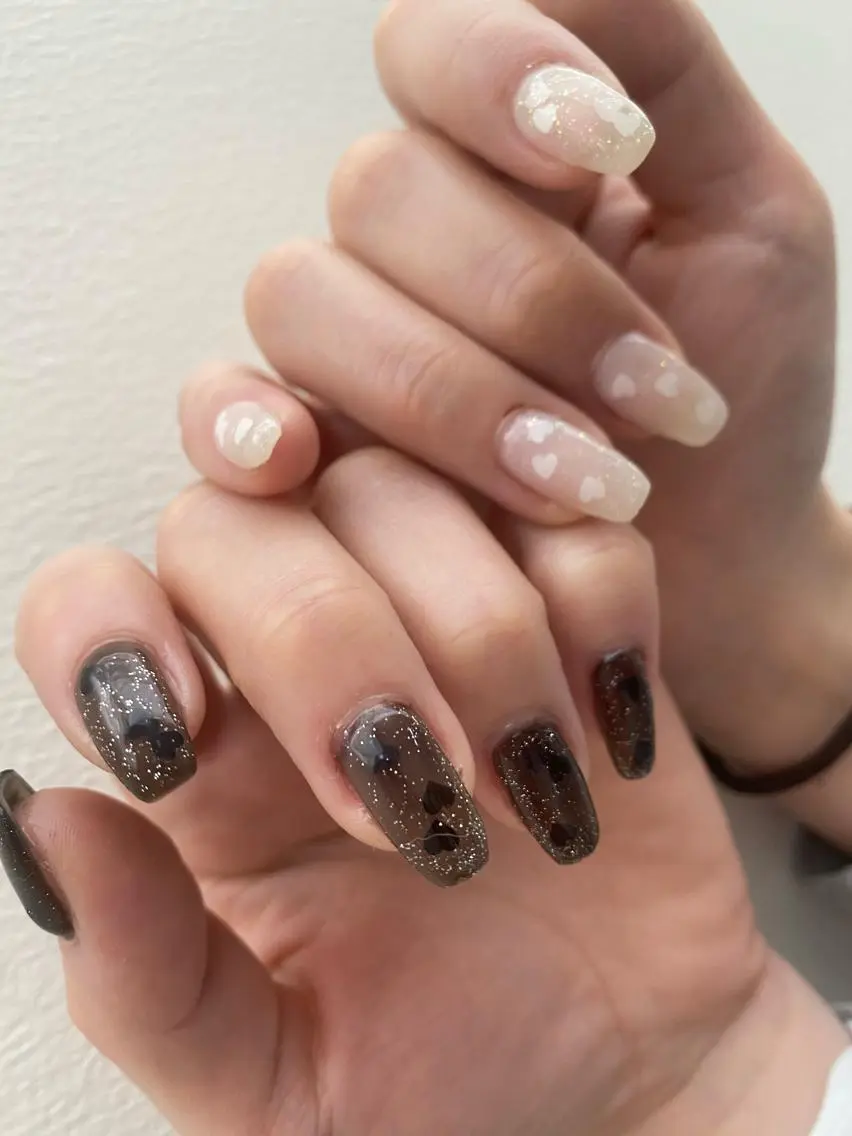 ネイル 持ち込み バレンタイン ハンドネイル Nail salon Maylilyのネイルデザイン