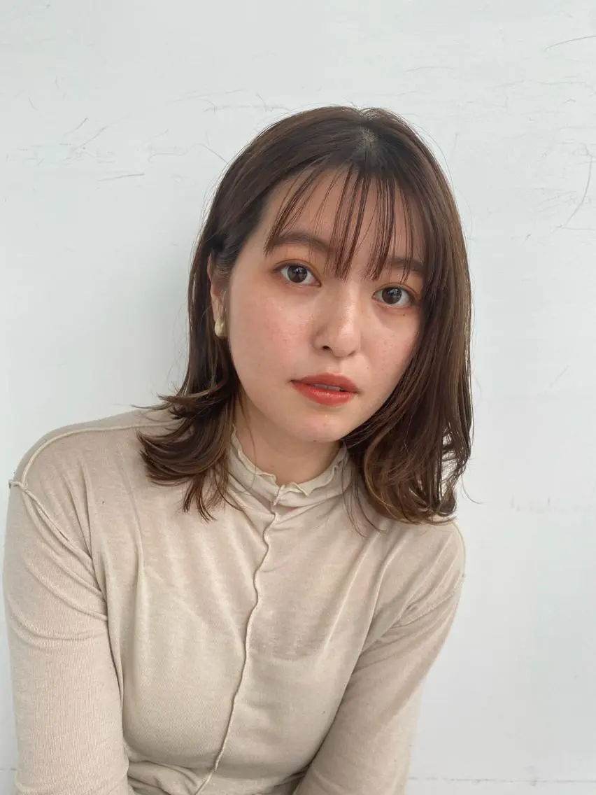 ミディアム カラー ヒラノホナミ 🫧透ける艶髪🫧のヘアスタイル
