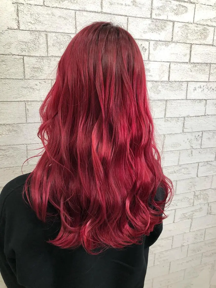 ロング カラー ヘアカラー トリートメント ヘッドスパ ヘアセット ️韓国ヘア/レイヤー カットYūka❤️のヘアスタイル