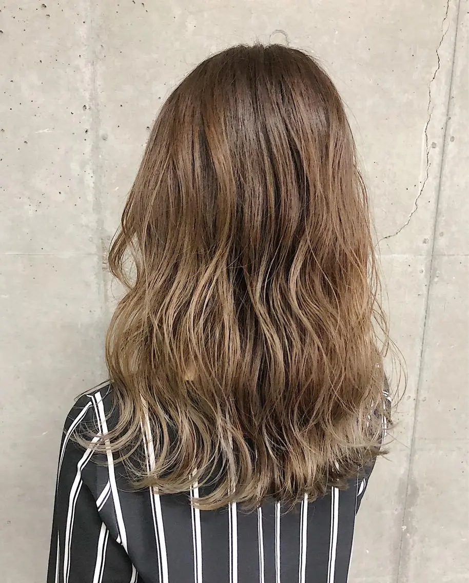 セミロング カラー アディクシーカラー 透明感カラー 外国人風カラー ノンダメージ髪質改善 カラー💎/KURAのヘアスタイル