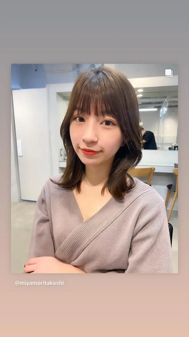 ミディアム パーマ ミディアムパーマ くびれヘア 韓国風ヘア カット ヘアカラー パーマ トリートメント レイヤーカットのプロ 大人ヘア宮森貴志のヘアスタイル