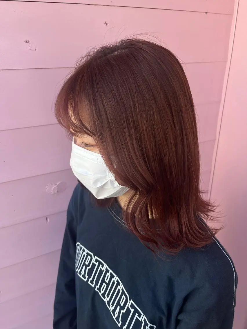 ミディアム カラー アイブロウ バレイヤージュ ブリーチ ケアブリーチ 透明感カラー デザインカラー 🔆韓国 norika🔆のヘアスタイル