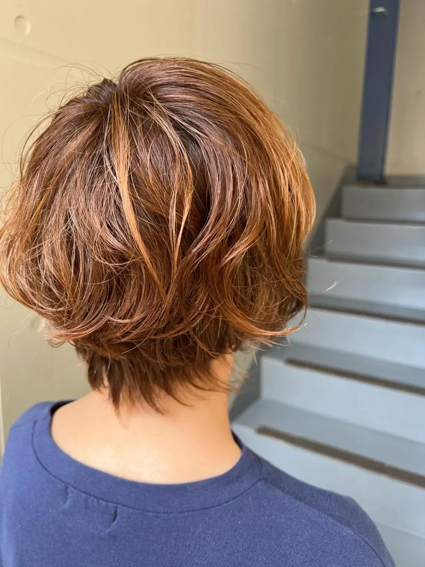 ショート パーマ 吉田 淳則のヘアスタイル