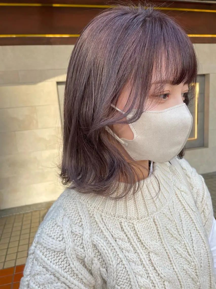 カラー 透明感カラー ラベンダーカラー ラベンダーグレー Erina レイヤー/似合わせ♡のヘアスタイル