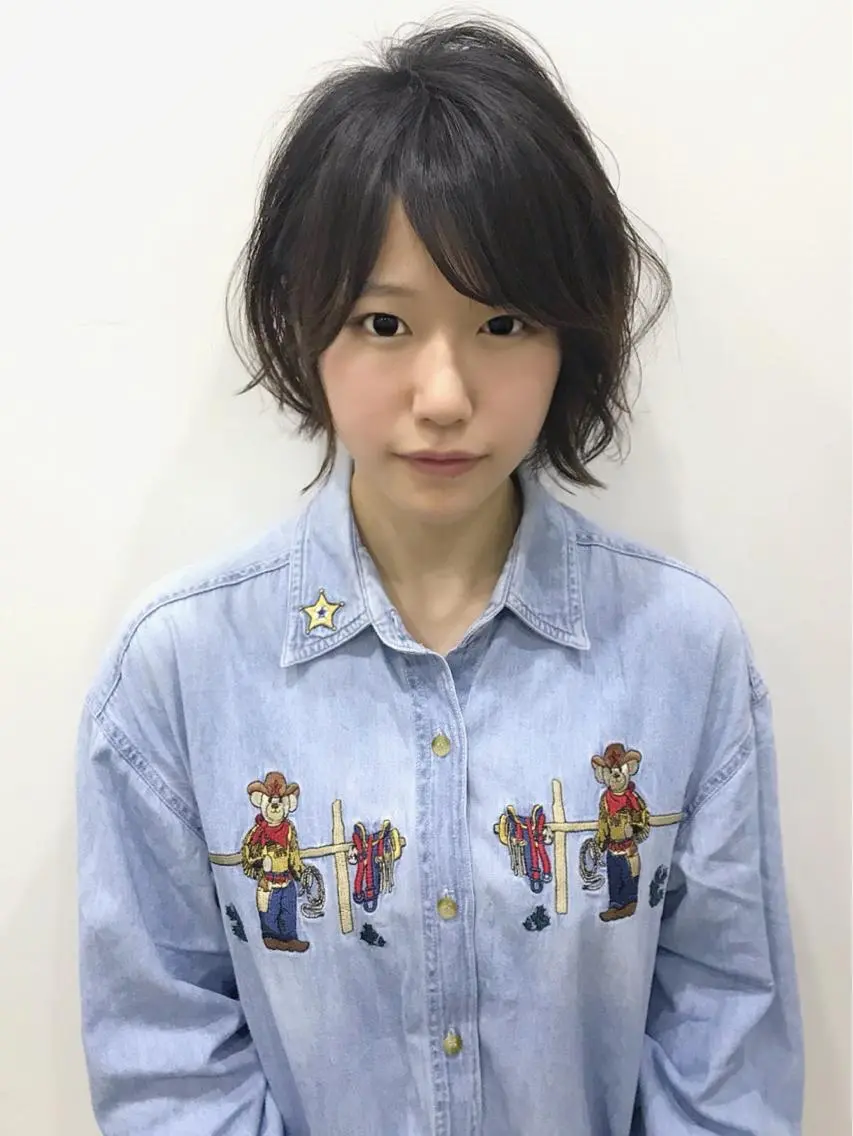 ショート ボブ くせ毛 顔周りカット 髪質改善 韓国風ヘア カット ヘアカラー トリートメント 渋谷レイヤーカット❌ 縮毛矯正専門/武田涼のヘアスタイル