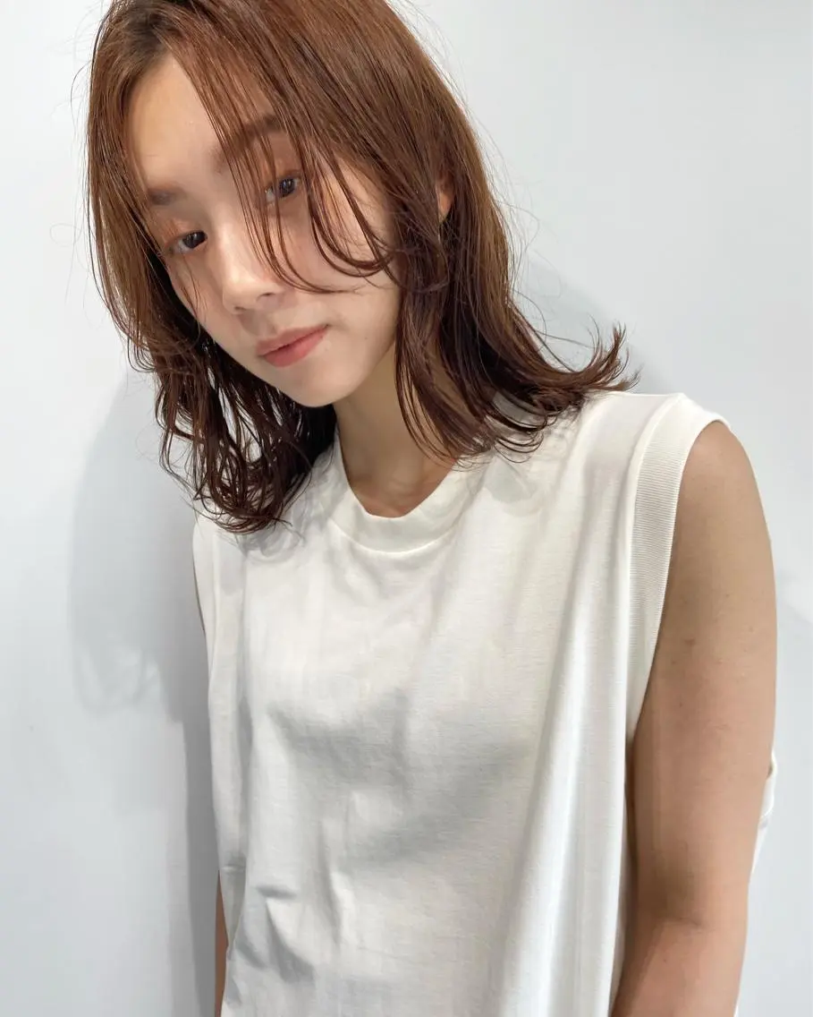 ミディアム カラー カット 柔らかいcolor 🌿harukaのヘアスタイル
