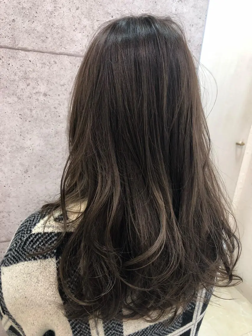 ロング カラー ブラウンカラー ココアグレージュ グレージュ RUMéL 🌙YUIのマツエク・マツパデザイン