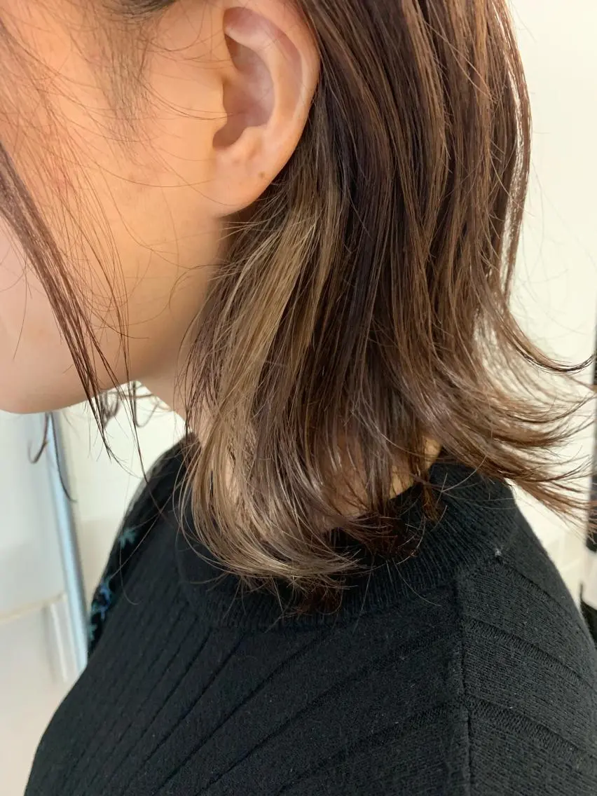 ミディアム 斉藤大河 カラー/縮毛矯正のヘアスタイル