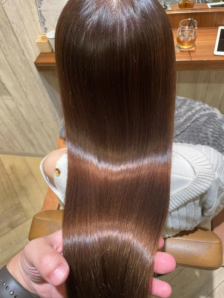 ロング カット ヘアカラー トリートメント 髪質改善専門美容室 Reshilリシルのヘアスタイル